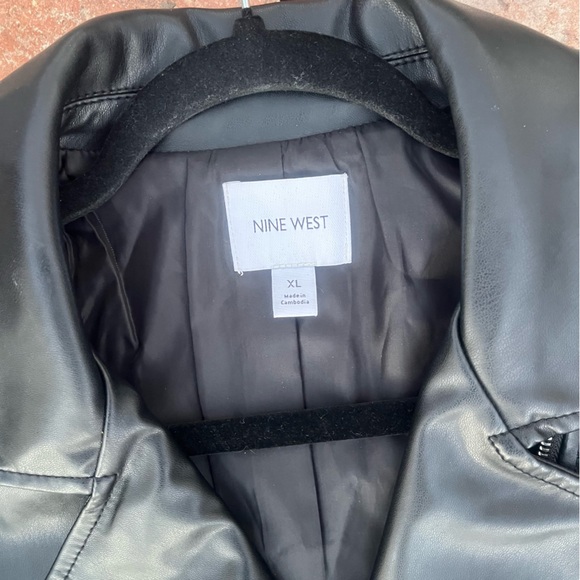 Nine West vegan leather jacket sz XL - Picture 6 of 8